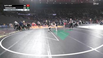 6A/5A Girls 100 Cons. Round 3 - Faith Gray, Redmond Girls vs Madalyn Ladd, Summit Girls