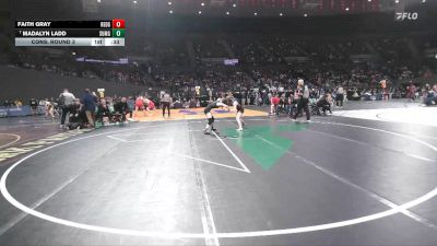 6A/5A Girls 100 Cons. Round 3 - Faith Gray, Redmond Girls vs Madalyn Ladd, Summit Girls