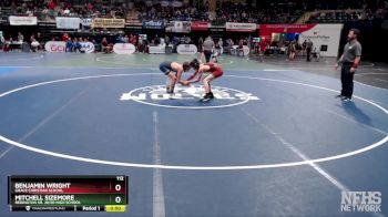 112 lbs Cons. Round 3 - Benjamin Wright, Grace Christian School vs Mitchell Sizemore, Redington Sr. Jr/Sr High School