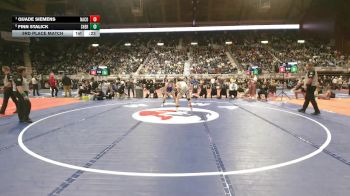 4A-138 lbs 3rd Place Match - Quade Siemens, Natrona County vs Finn Stalick, Sheridan