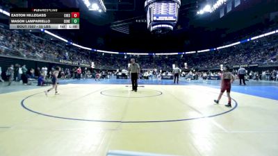 55 lbs Quarterfinal - Easton Hillegass, Chestnut Ridge vs Mason Lampariello, Conestoga Valley