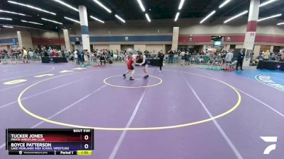 150 lbs Cons. Round 2 - Tucker Jones, Pirate Wrestling Club vs Boyce Patterson, Lake Highlands High School Wrestling