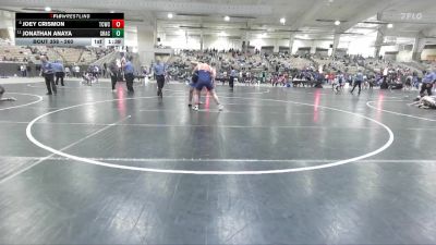 260 lbs Cons. Semi - Joey Crismon, Blackman Wrestling Club vs Jonathan Anaya, Warren Co Wrestling