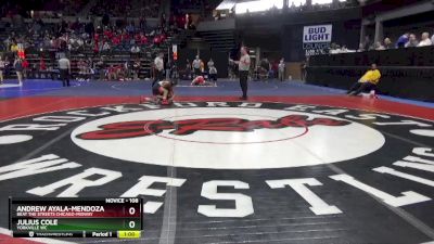 108 lbs Champ. Round 2 - Julius Cole, Yorkville WC vs Andrew Ayala-Mendoza, Beat The Streets Chicago-Midway