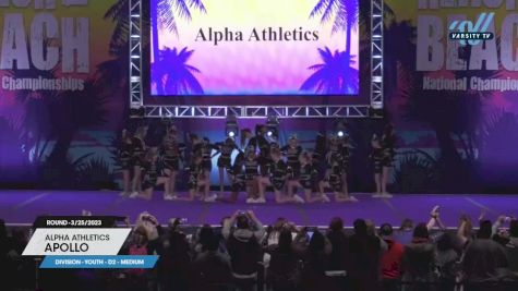 Alpha Athletics - Apollo [2023 L1 Youth - D2 - Medium 3/25/2023] 2023 ACDA Reach the Beach Grand Nationals - DI/DII