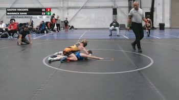 60 lbs 3rd Place Match - Maverick Davis, Smyrna Little Wrestlers vs Easton Vincente, Colonial
