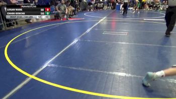 132 lbs Quarterfinal - Logan Ware, Oak Glen vs Chase Goecke, Eagle W.C.
