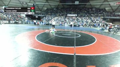 Girls 2A 115 lbs Quarterfinal - Olivia Lopez, Burlington-Edison (Girls) vs Savannah Taylor, Rogers (Spokane) (Girls)