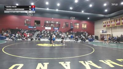 180 lbs Semifinal - Isabella Gretzinger, Presbyterian vs Maria Hiles, Frostburg State