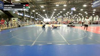 138 lbs Rr Rnd 2 - Landon Haines, Indiana Outlaws Gray vs Jack Leska, CentralMD Blue
