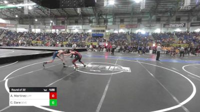 115 lbs Round Of 32 - Atreyu Martinez, Little Warrior WC vs Corbyn Dare, Severance Middle School