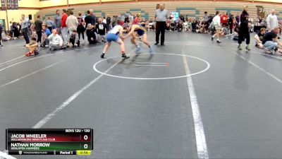 130 lbs Round 2 - Nathan Morrow, Henlopen Hammers vs Jacob Wheeler, Williamsburg Wrestling Club