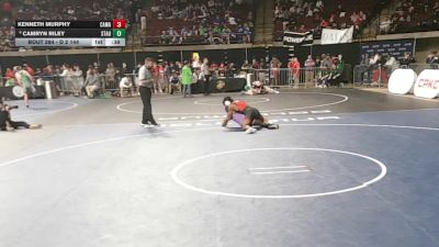 D 2 144 lbs Cons. Round 3 - Camryn Riley, St. Augustine vs Kenneth Murphy, Caddo Magnet