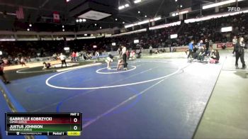 Girls 120 lbs Cons. Round 3 - Gabrielle Kobrzycki, Camas (Girls) vs Justus Johnson, Peninsula (Girls)