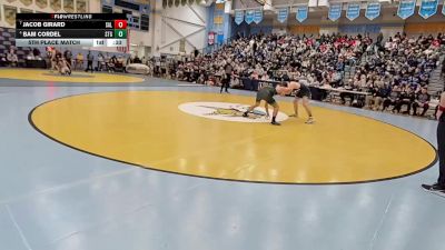 144 lbs 5th Place Match - Bam Cordel, St Georges Tech HS vs Jacob Girard, Salesianum