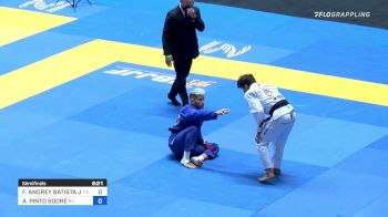 ALEXSSANDRO PINTO SODRÉ vs FABRICIO ANDREY BATISTA JUNIOR 2021 World Jiu-Jitsu IBJJF Championship