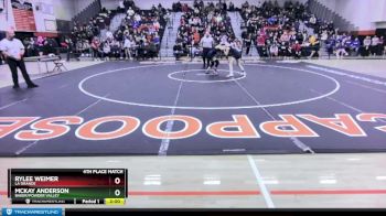 135 lbs 4th Place Match - McKay Anderson, Baker/Powder Valley vs Rylee Weimer, La Grande