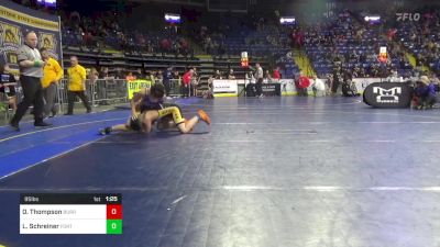 95 lbs Round Of 32 - Oakley Thompson, Burrell vs Logan Schreiner, Fort LeBoeuf