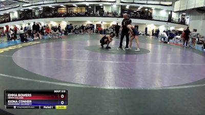 110 lbs Cons. Round 3 - Kiona Conner, McKendree University vs Emma Bowers, Hiram College