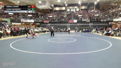 115 lbs 1st Place Match - Lahna Passmore, Cottonwood Falls-Chase County HS vs Sierra Loader, Caney Valley HS