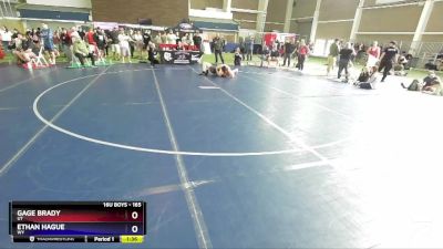 165 lbs Quarterfinal - Gage Brady, UT vs Ethan Hague, WY