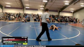 106 lbs Champ. Round 2 - Gideon Boyd, Lingle-Ft. Laramie/Southeast vs Kayden Hemsher, Laramie