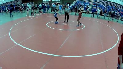 12U Girls - 94 lbs Champ. Round 1 - Audrina Miller, Bad Karma Wrestling Club vs Brynnlee Prince, Whiteland Wrestling Club