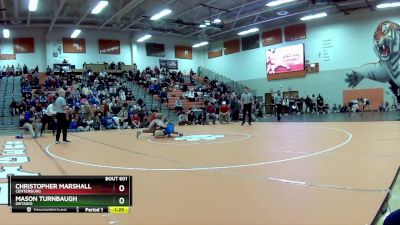 150 lbs 1st Place Match - Christopher Marshall, Centerburg vs Mason Turnbaugh, Ontario