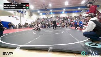 49 lbs Quarterfinal - Nathan Ussrey, Jr., Claremore Wrestling Club vs Ryder Hastings, Hornet Wrestling