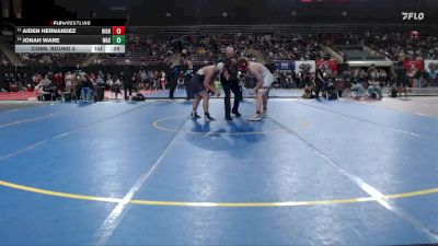 157 lbs Cons. Round 5 - Jonah Ware, Wasatch Utah vs Aiden Hernandez, Highland