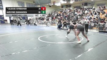 235 lbs Champ. Round 2 - Jazlyne Zaragoza, Rancho Cucamonga vs Alexis Streeter, Paloma Valley