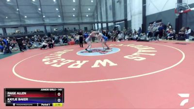 145 lbs Cons. Round 2 - Paige Allen, OR vs Kaylie Baker, WA