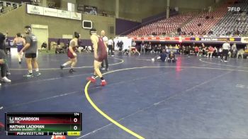 174 lbs 2nd Wrestleback (16 Team) - LJ Richardson, Coe vs Nathan Lackman, Alvernia University