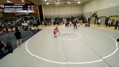 48-56 lbs Round 2 - Grace V Christensen, Falcon Wrestling Club vs Mckynleigh Cabrera, Roy Wrestling Club