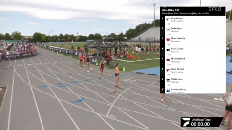 High School Girls' 800m, Finals 10