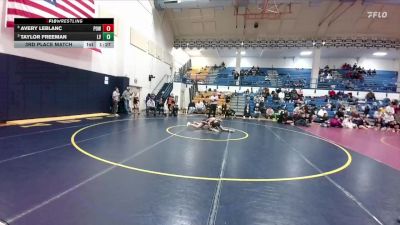105 lbs 3rd Place Match - Taylor Freeman, Lander Valley vs Avery Leblanc, Powell