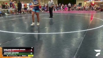 125 lbs Champ Round 1 (16 Team) - Emiliano Hineman-Amador, Blackman WC vs Anthony Richter, BHWC/ Dirt Divers