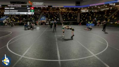 135 lbs Cons. Round 3 - Noah Overholt, Iowa City West vs Keira Cewe, Bettendorf