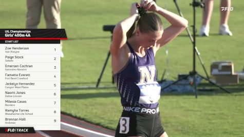 High School Girls' 400m 4A, Finals 1