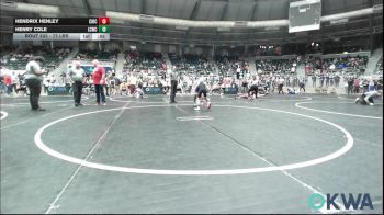 73 lbs Quarterfinal - Hendrix Henley, Chickasha Youth Wrestling vs Henry Cole, Lincoln Christian