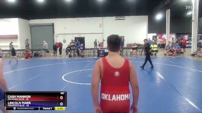 187 lbs Quarterfinals (8 Team) - Cash Mannon, Oklahoma Blue vs Lincoln Marr, Minnesota Blue