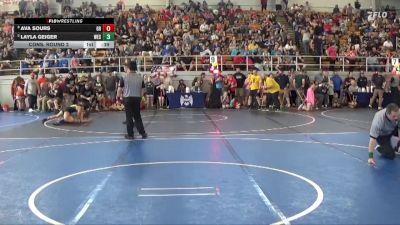 112 lbs Cons. Round 2 - Layla Geiger, Westfall vs Ava Sours, Clyde Amateur