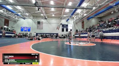 100 lbs Quarterfinal - Lily Enos, Batavia vs Mya Down, Stanford (Olympia)