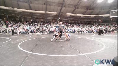 52 lbs Quarterfinal - Noah Backus, Newkirk Takedown Club vs Foster Barnes, Newcastle Youth Wrestling