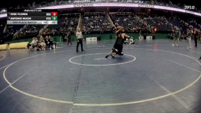 2A 285 lbs 3rd Place Match - Antonio Nixon, Heide Trask Senior High School vs Jose Flores, Southwestern Randolph High School