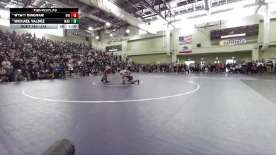 215 lbs Quarterfinal - Michael Valdez, MACES vs Wyatt Bingham, BIRMINGHAM