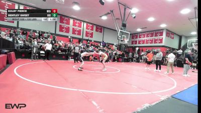 120 lbs Quarterfinal - Kolby Pierce, McAlester vs Bentley Sweet, Henryetta HS