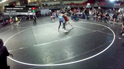 101 lbs 1st Place Match - Ella Casey, Millard South Wrestling Club vs Gracie Obermiller, HWA