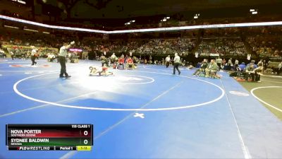 115 Class 1 lbs Quarterfinal - Nova Porter, Southern Boone vs Sydnee Baldwin, Nevada