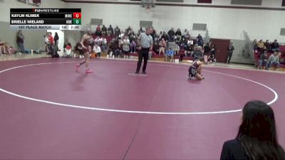 102-104 lbs 1st Place Match - Kaylin Klimek, Mount Vernon Girls vs Brielle Wieland, Independence Girls